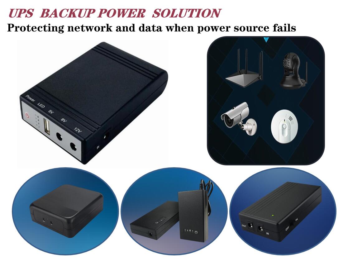 5V12V UPS Uninterrupted Backup Power Supply for Camera Security UPS Backup Battery