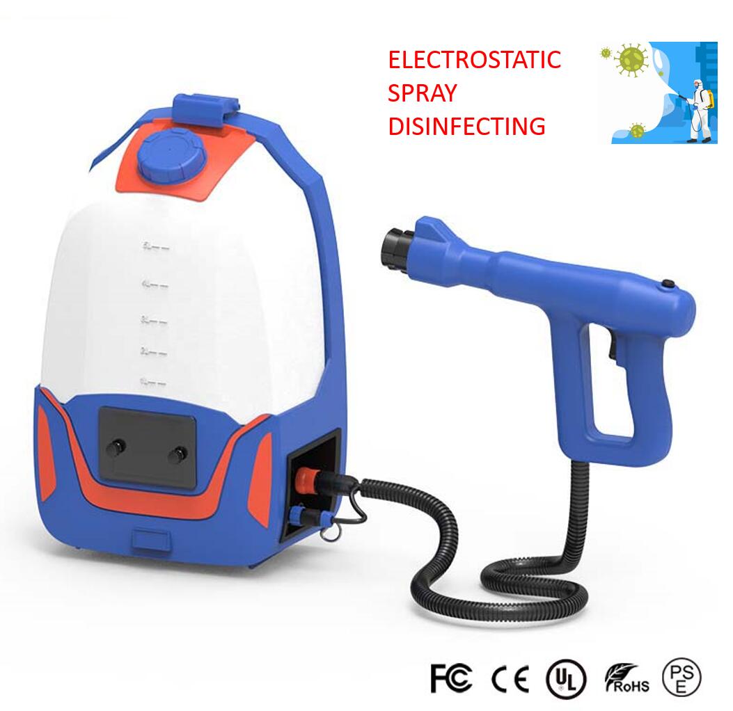 Portable electrostatic sprayer chemical sanitizers knapsack